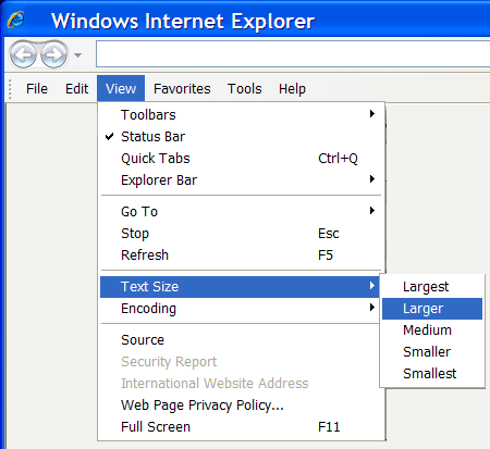 Browser Text Size