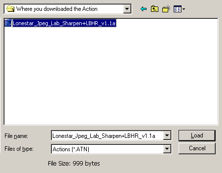 Load the Action